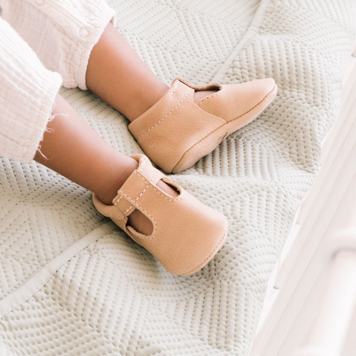 Weathered Brown T-Bar Baby Shoe — Freshly Picked