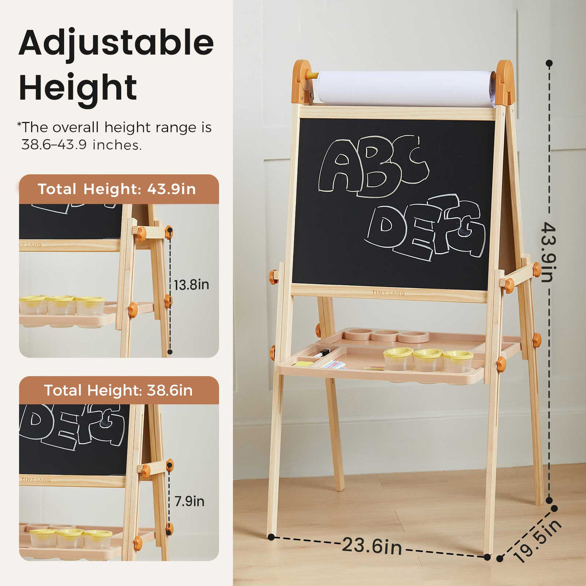 Tiny Land® Caramel Magnitales Easel for Kids — Tiny Land