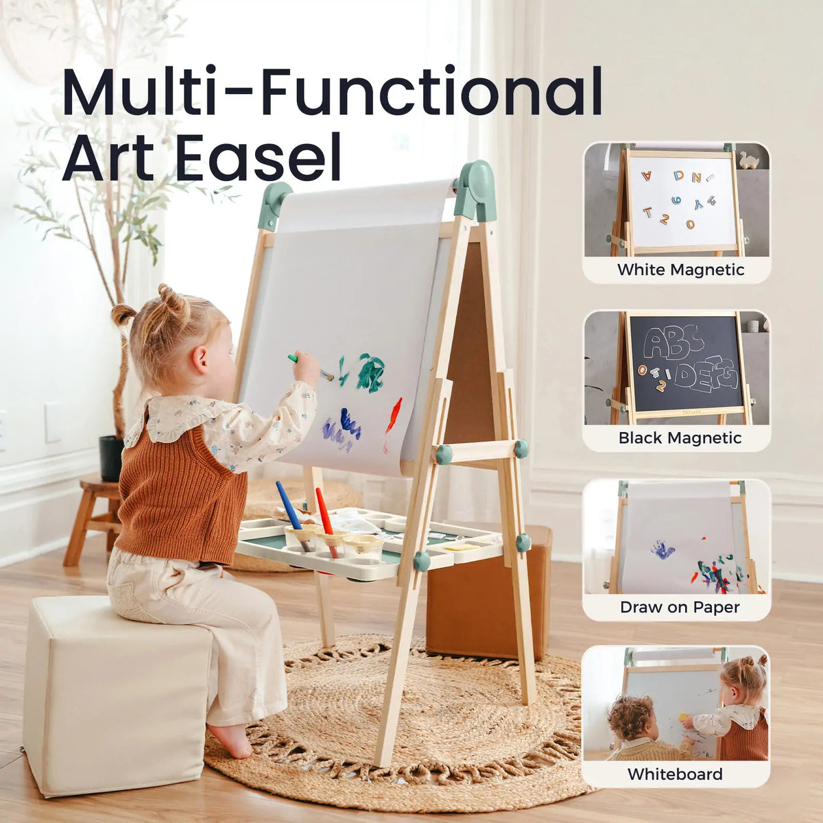 Tiny Land® Pink Magnitales Easel & Paper Roll Set — Tiny Land