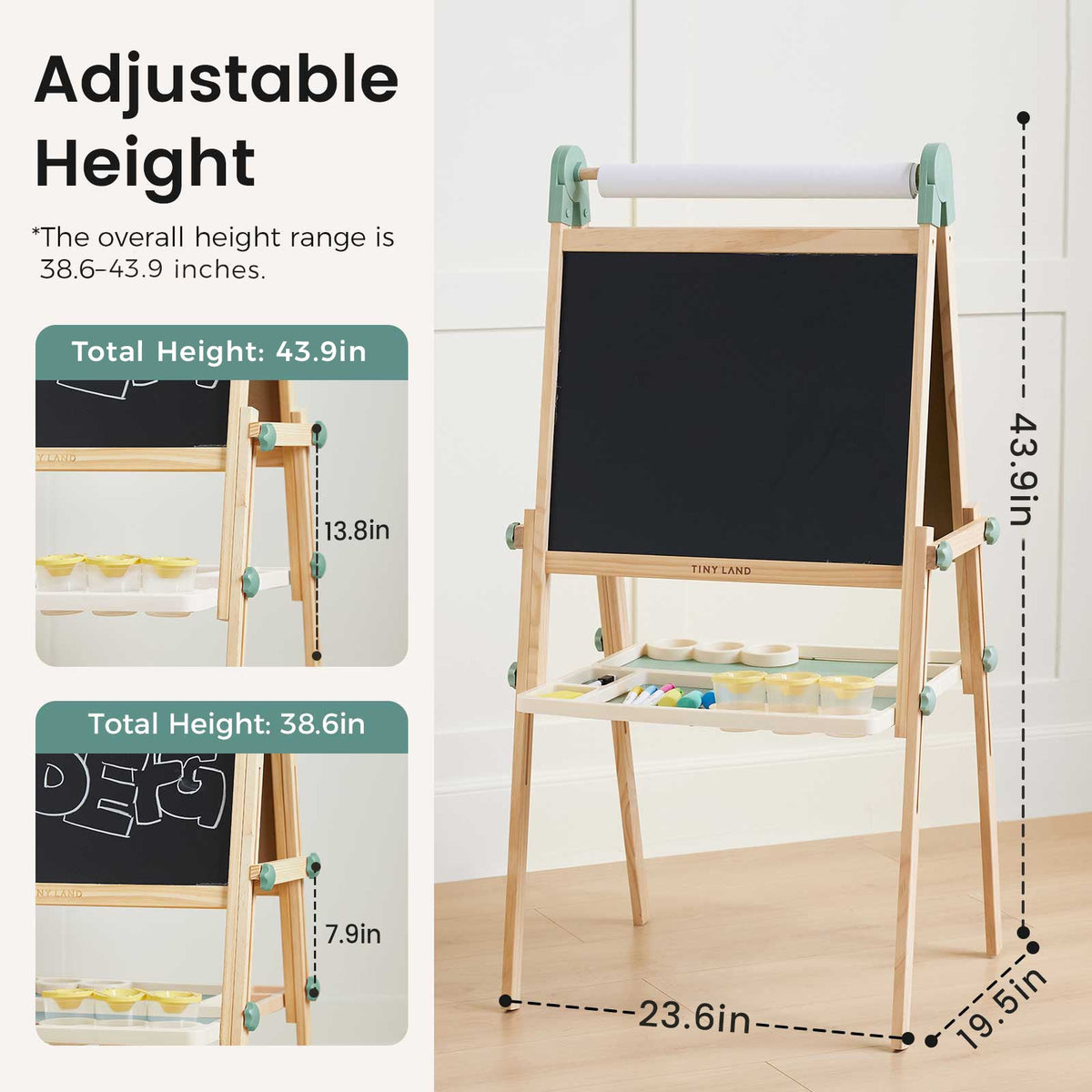 Tiny Land® Pink Magnitales Easel & Paper Roll Set — Tiny Land