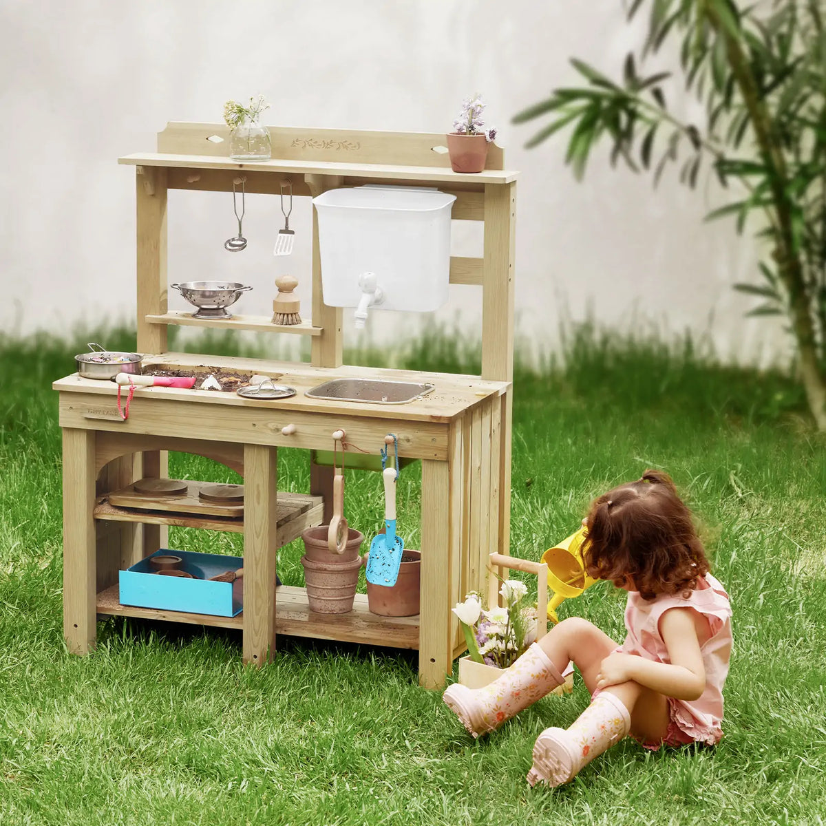 Tiny Land® Mud Kitchen - DuoPlay Outdoor Play Kitchen for Kids — Tiny Land