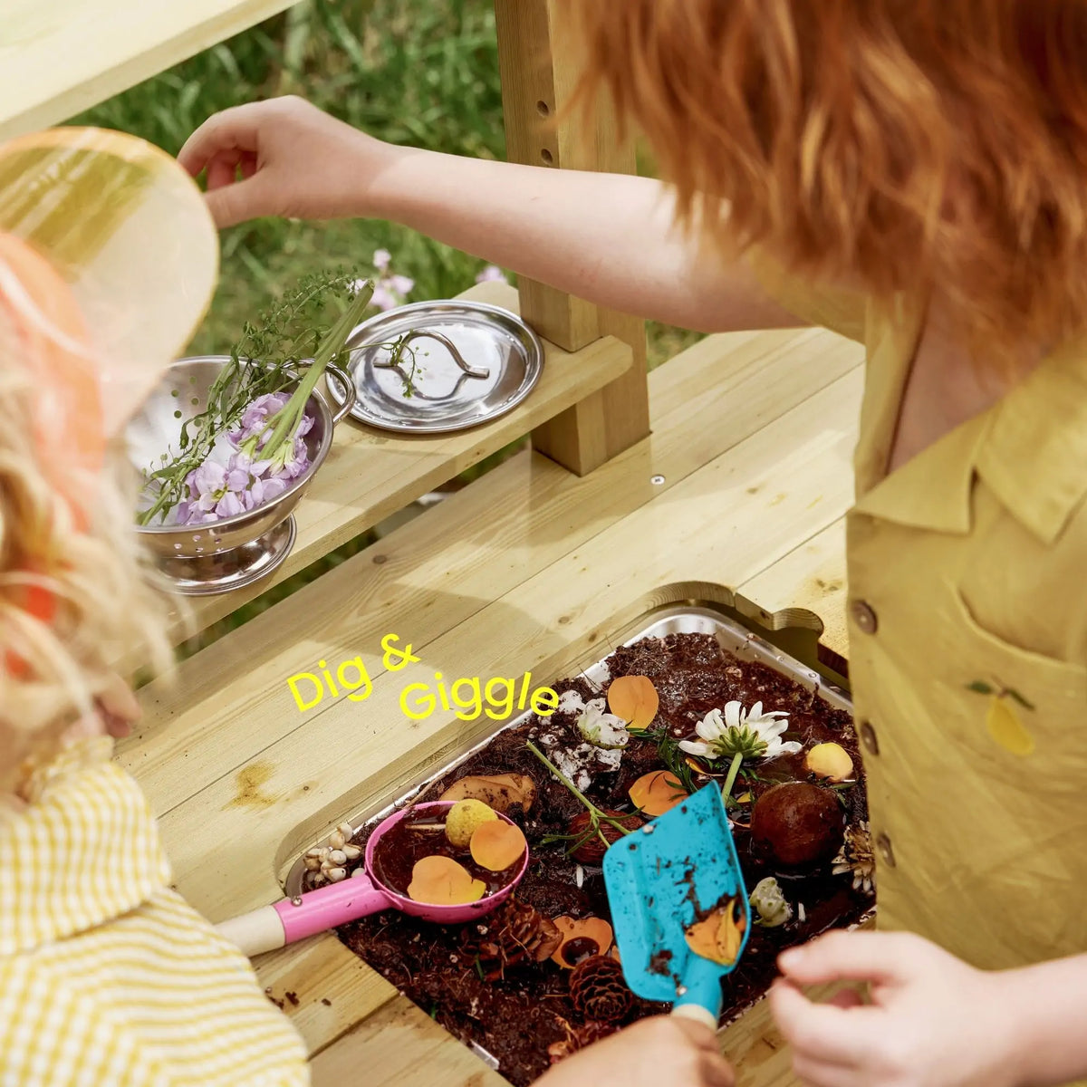 Tiny Land® Mud Kitchen - DuoPlay Outdoor Play Kitchen for Kids — Tiny Land