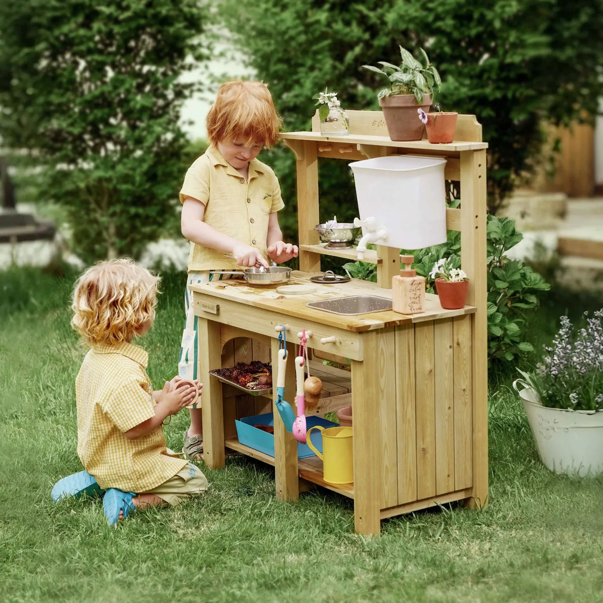 Tiny Land® Mud Kitchen - DuoPlay Outdoor Play Kitchen for Kids — Tiny Land