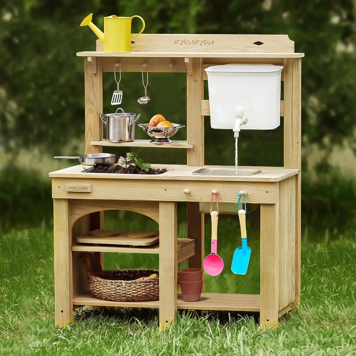 Tiny Land® Mud Kitchen - DuoPlay Outdoor Play Kitchen for Kids — Tiny Land