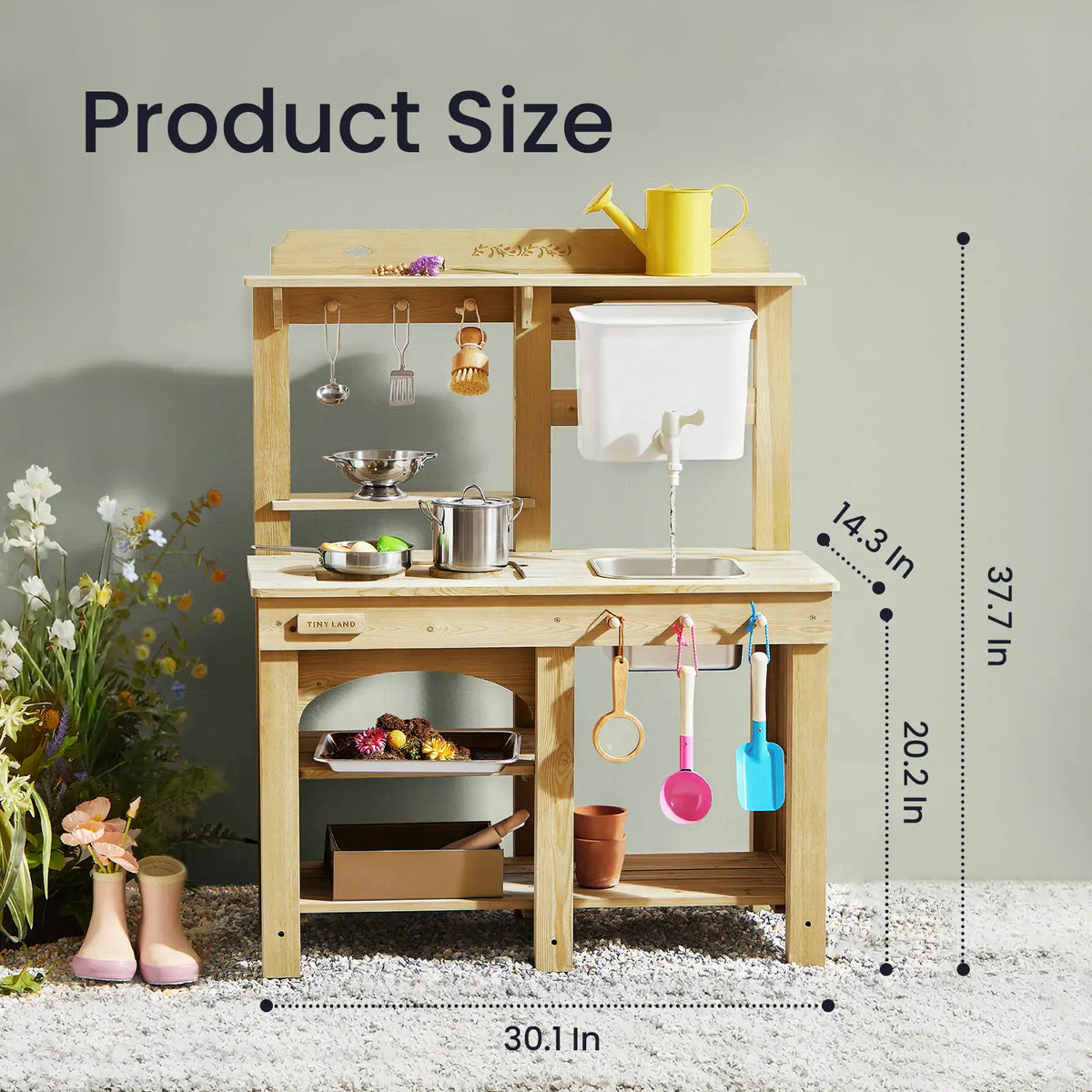 Tiny Land® Mud Kitchen - DuoPlay Outdoor Play Kitchen for Kids — Tiny Land