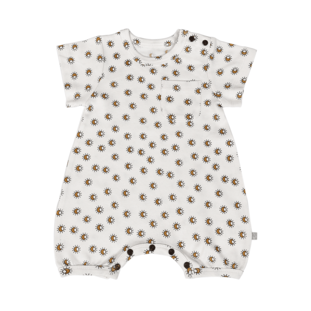short sleeve romper | sun — Finn + Emma