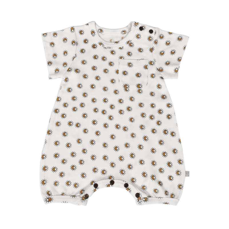 short sleeve romper | sun — Finn + Emma