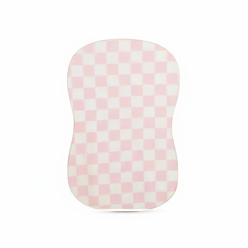 Pink White Checkered Baby Lounger Cover — Little Mae & Co