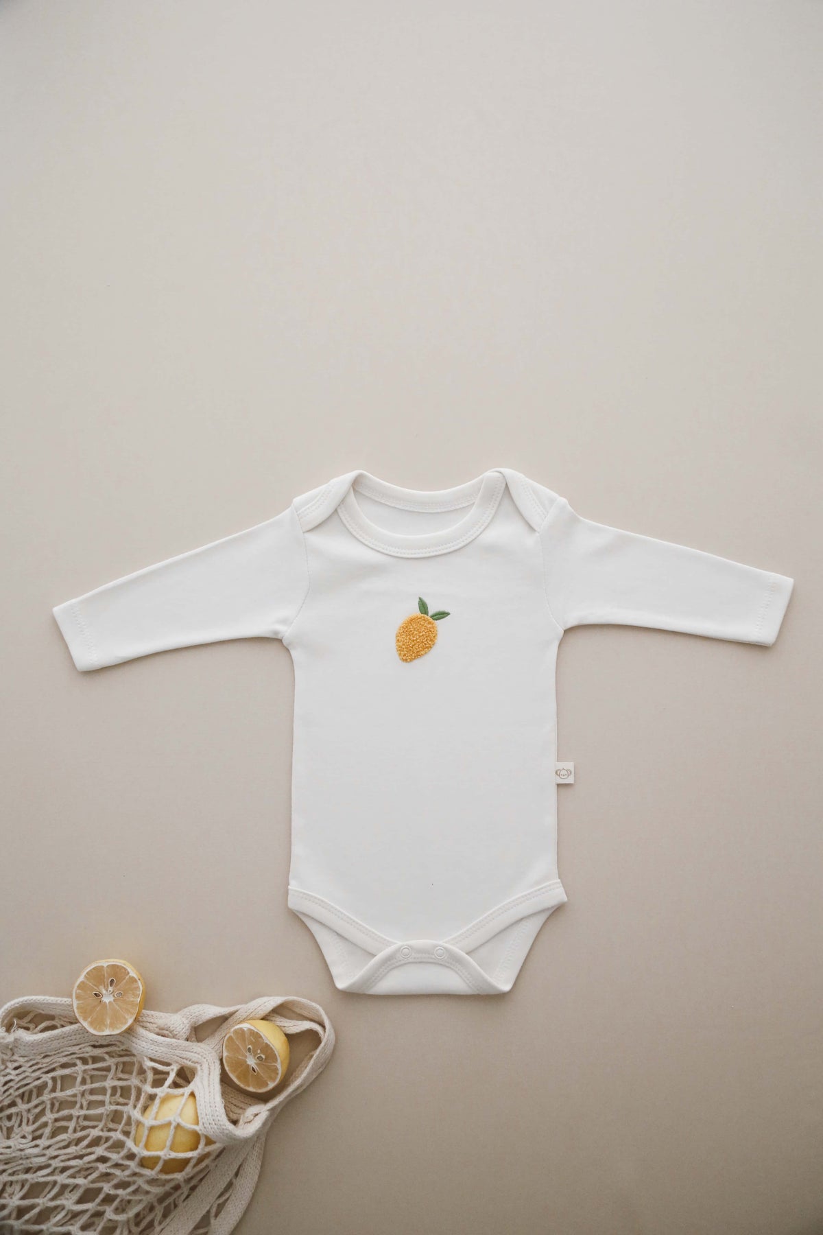 Lemon Patterned Long Sleeve Bodysuit — Honey and Hive