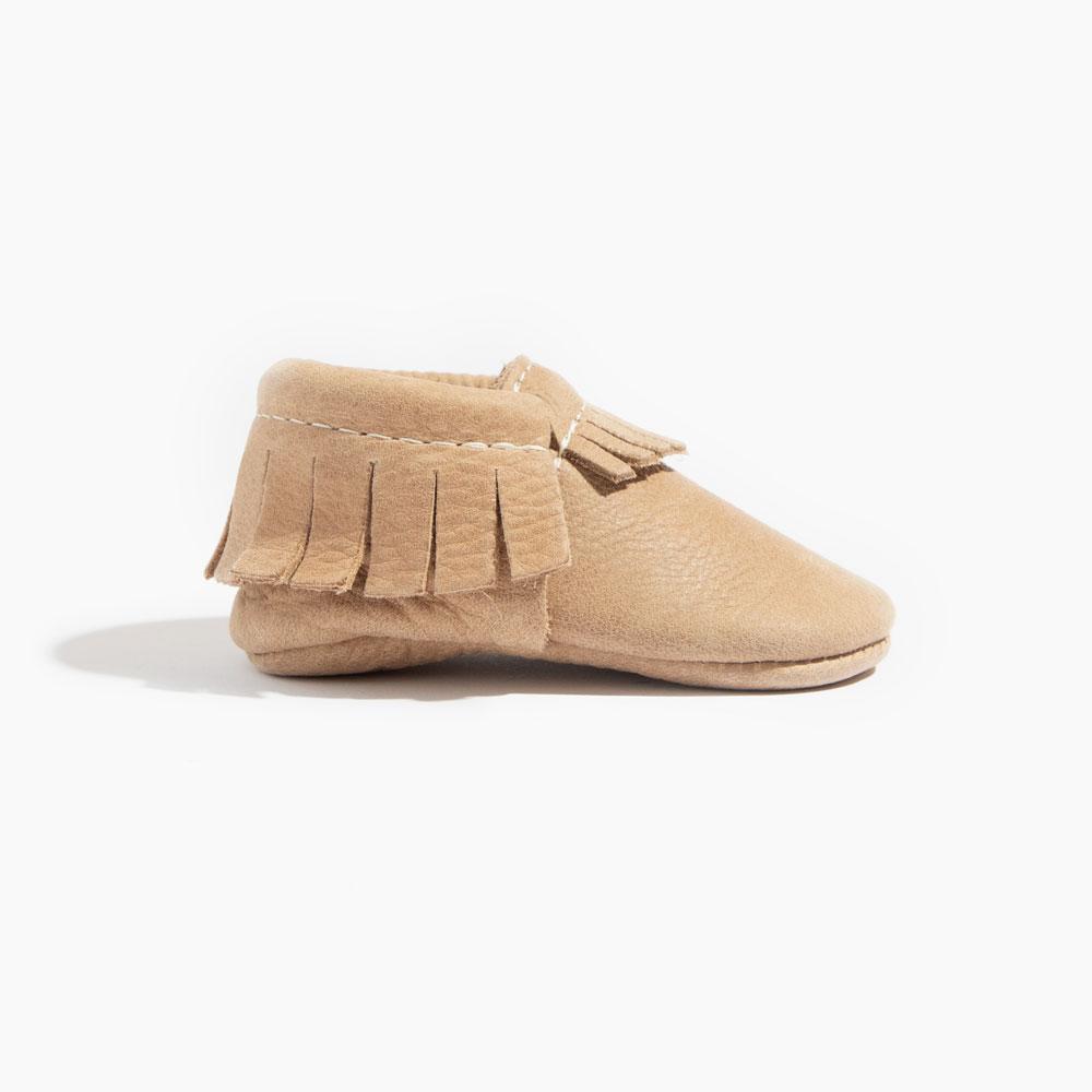 Weathered Brown Moccasin Baby Shoe — Freshly Picked