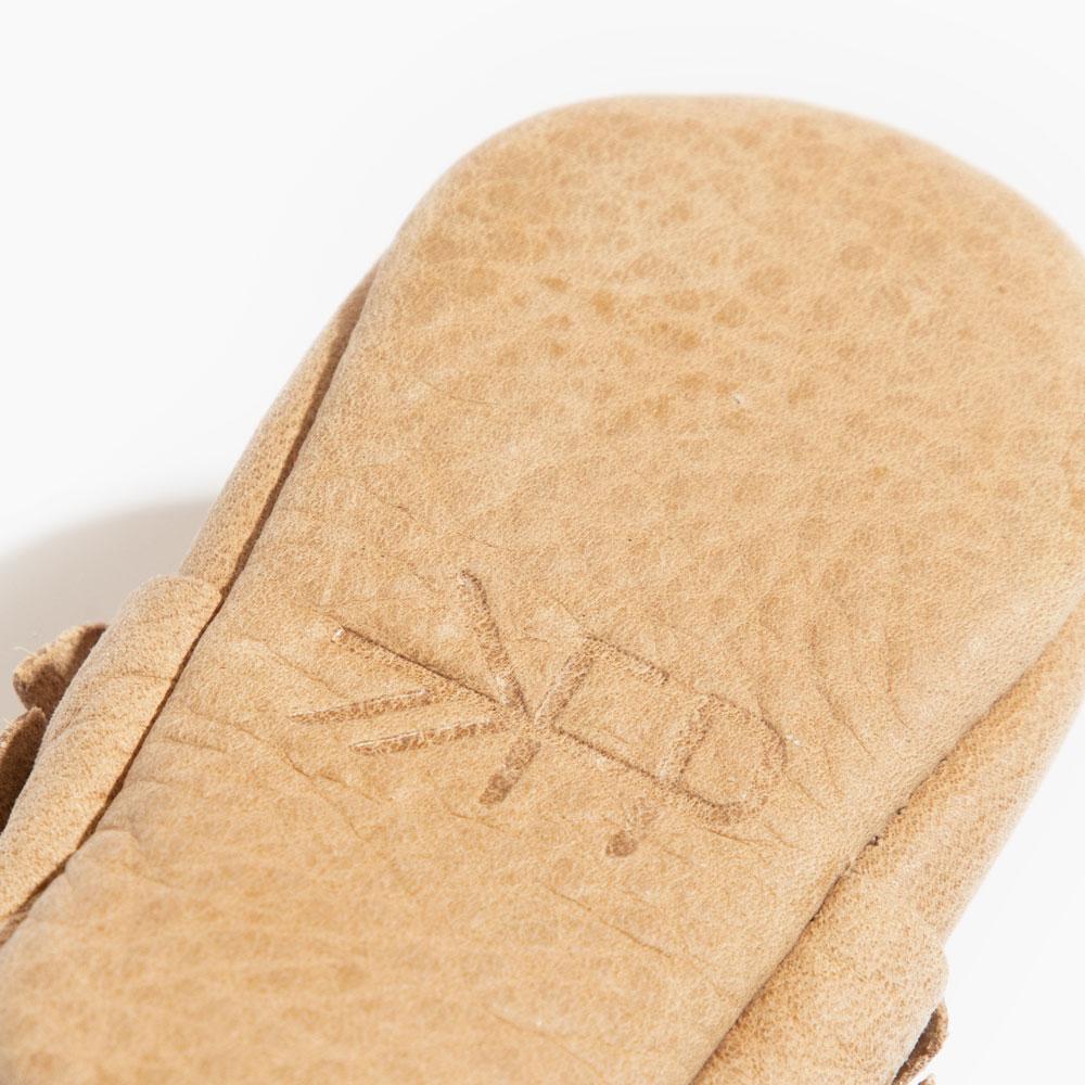 Weathered Brown Moccasin Baby Shoe — Freshly Picked
