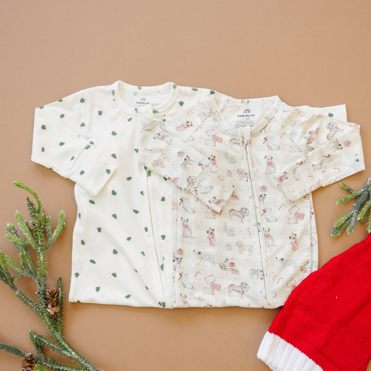 Tiny Trees Ribbed Bamboo Zippy Pajamas — Little Joy Co.
