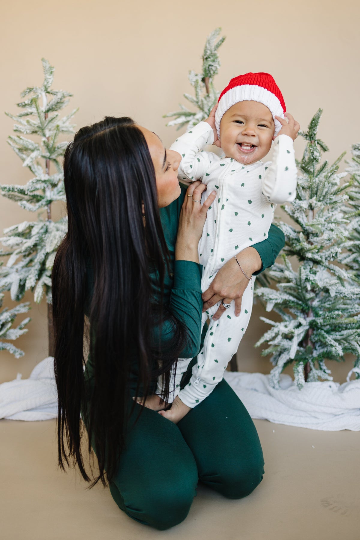 Tiny Trees Ribbed Bamboo Zippy Pajamas — Little Joy Co.