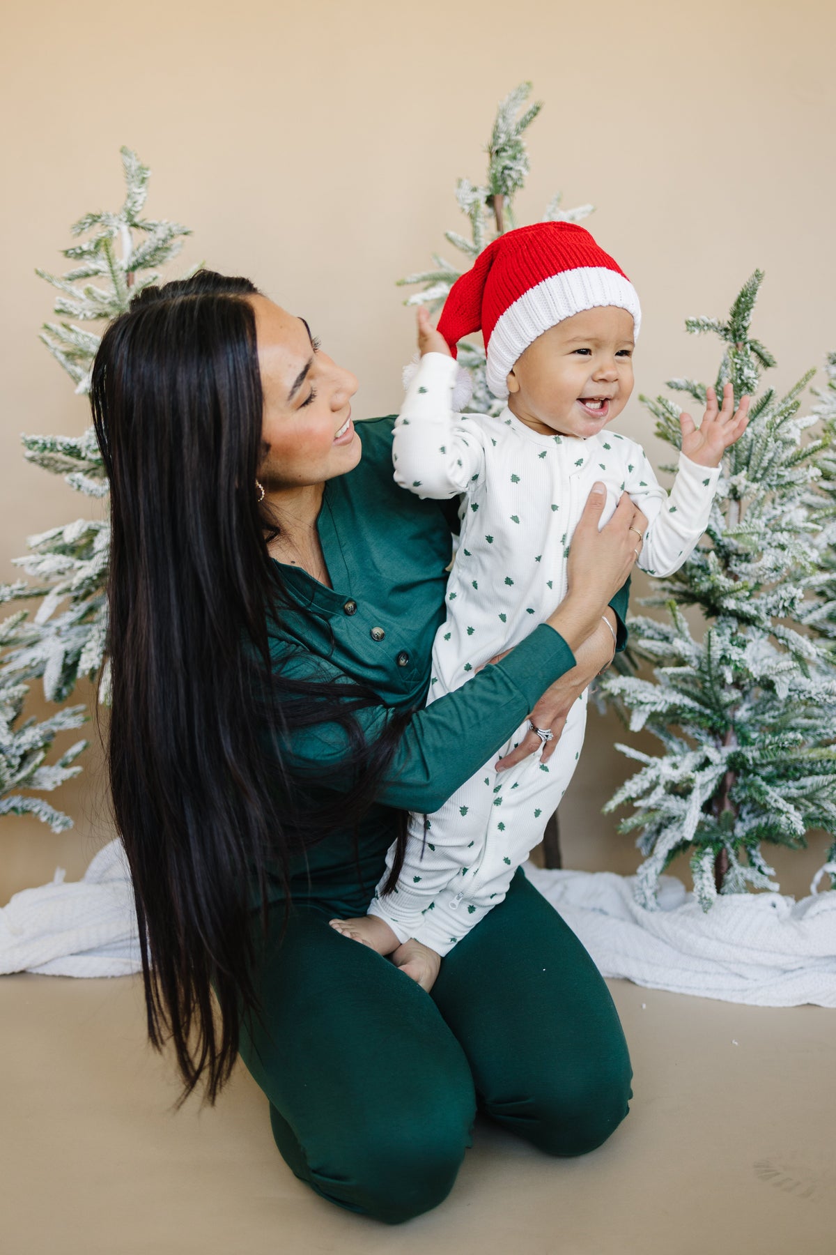 Tiny Trees Ribbed Bamboo Zippy Pajamas — Little Joy Co.
