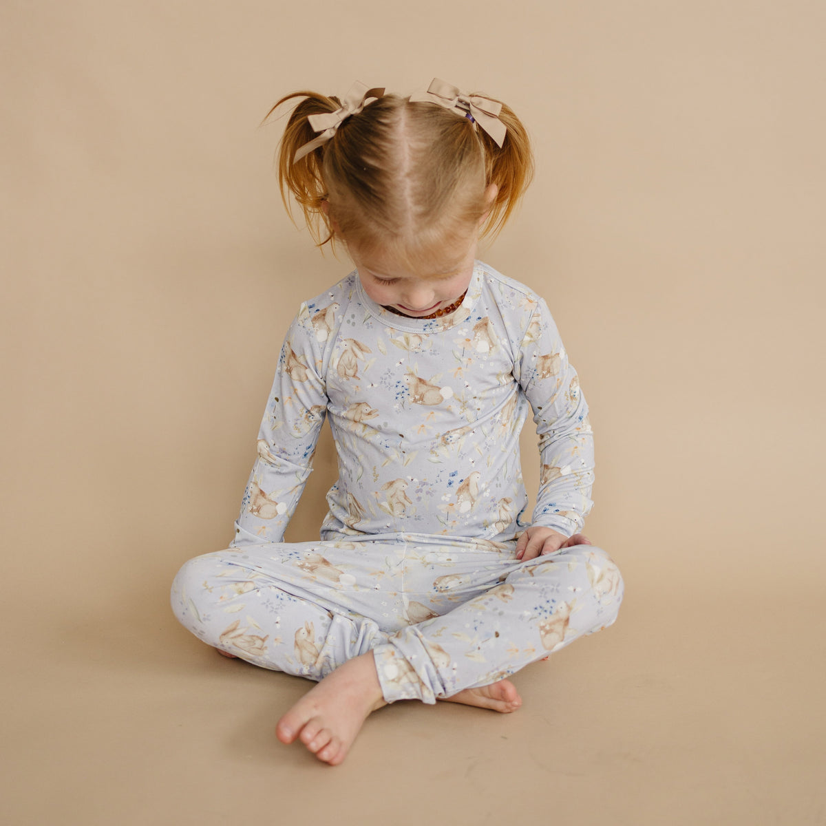 Bunny Blossoms 2pc Bamboo Pajamas — Little Joy Co.