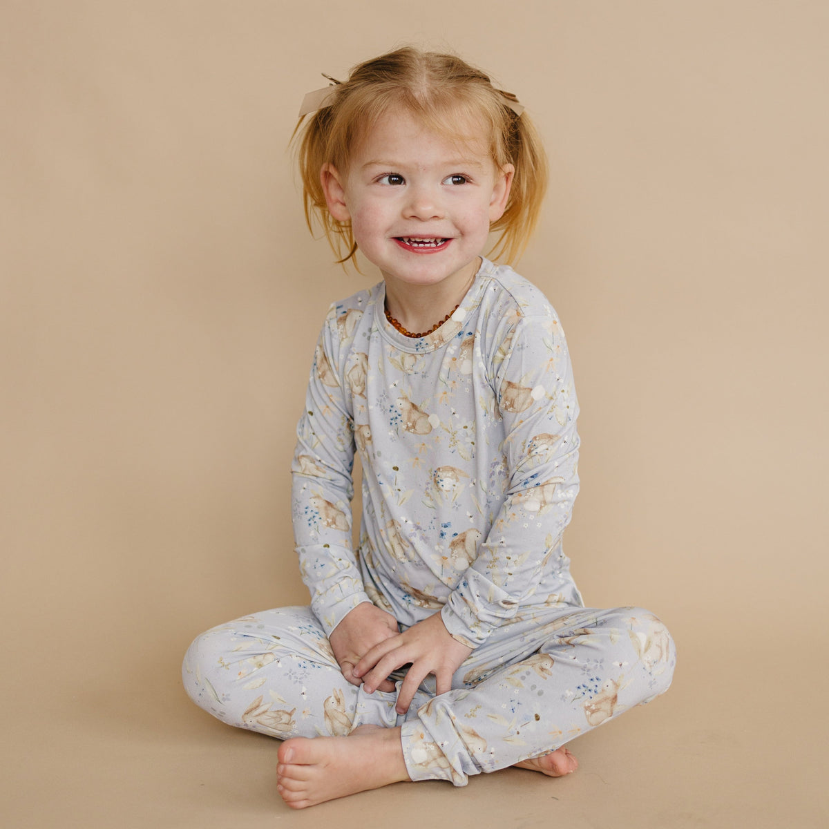 Bunny Blossoms 2pc Bamboo Pajamas — Little Joy Co.