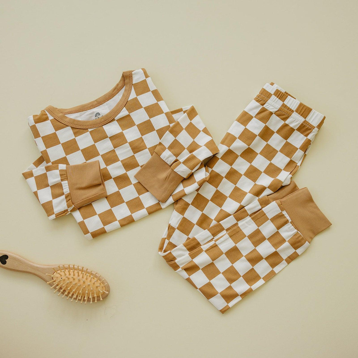 Golden Coast Check 2pc Bamboo Pajamas — Little Joy Co.