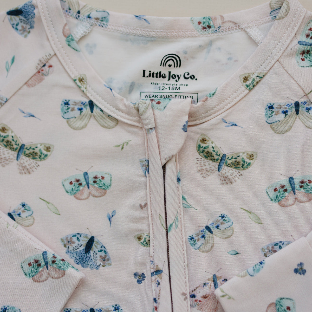 Luna Moths Bamboo Zippy Pajamas — Little Joy Co.