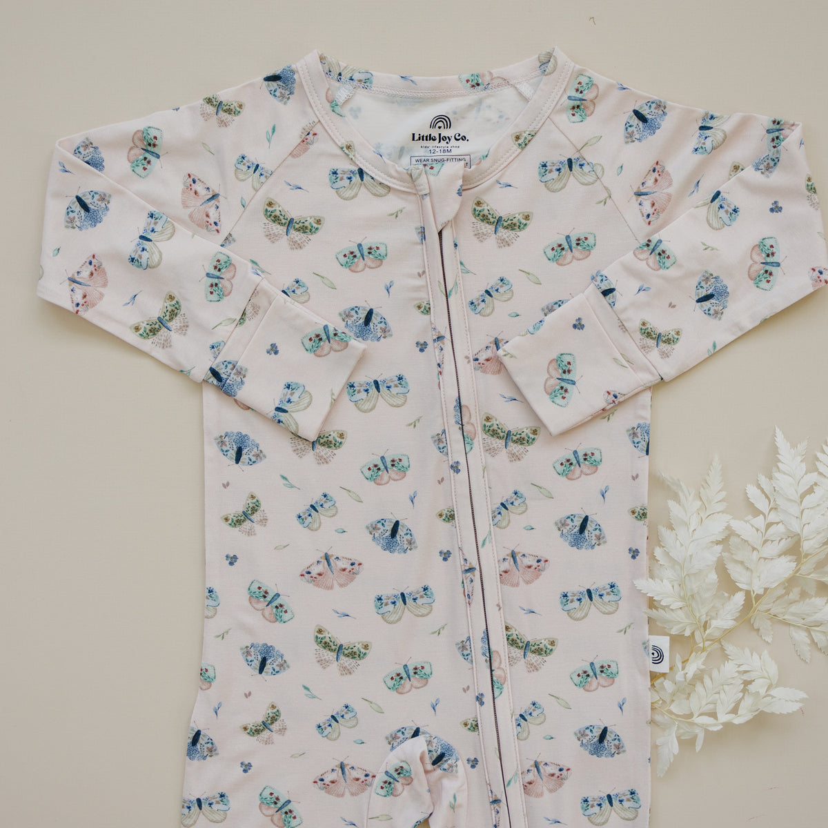 Luna Moths Bamboo Zippy Pajamas — Little Joy Co.