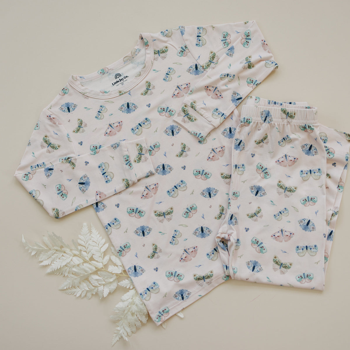 Luna Moths 2pc Bamboo Pajamas — Little Joy Co.