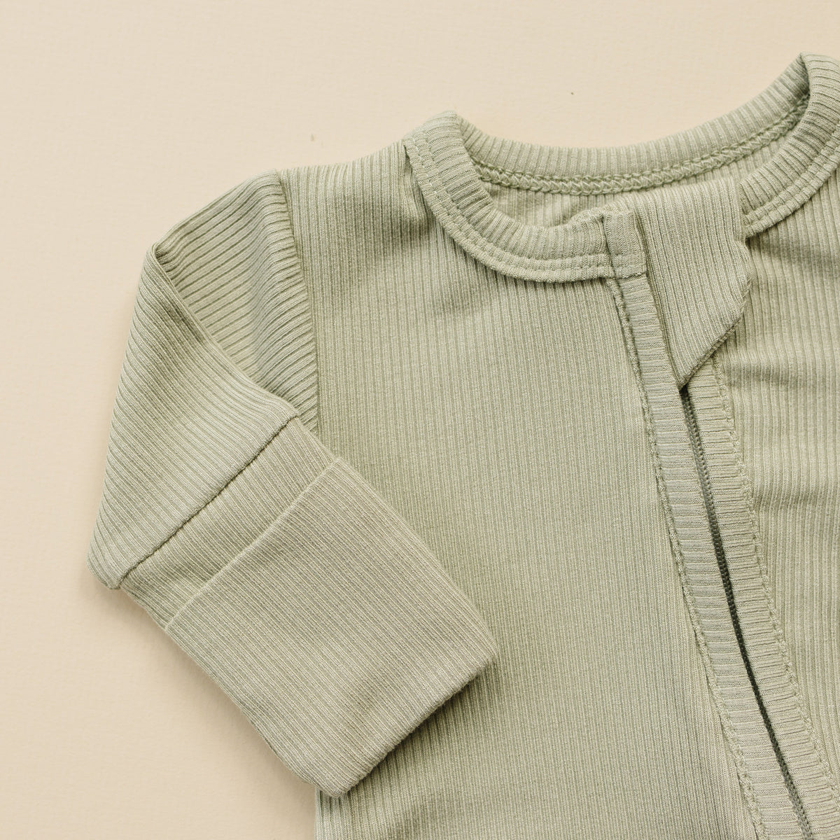 Solid Ribbed Bamboo Zippy Romper - more colors — Little Joy Co.