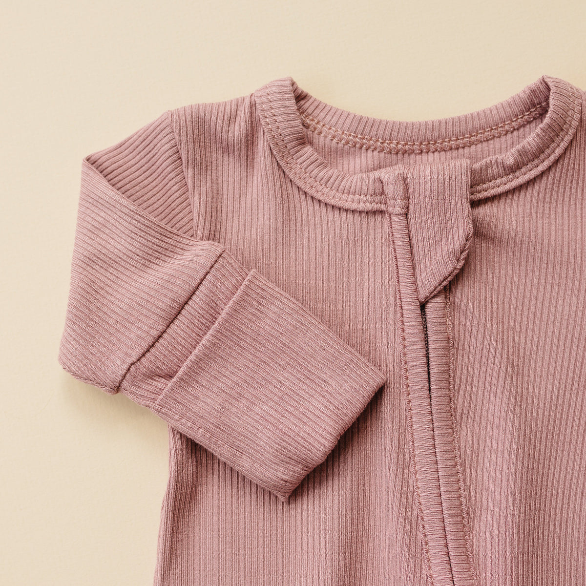 Solid Ribbed Bamboo Zippy Romper - more colors — Little Joy Co.