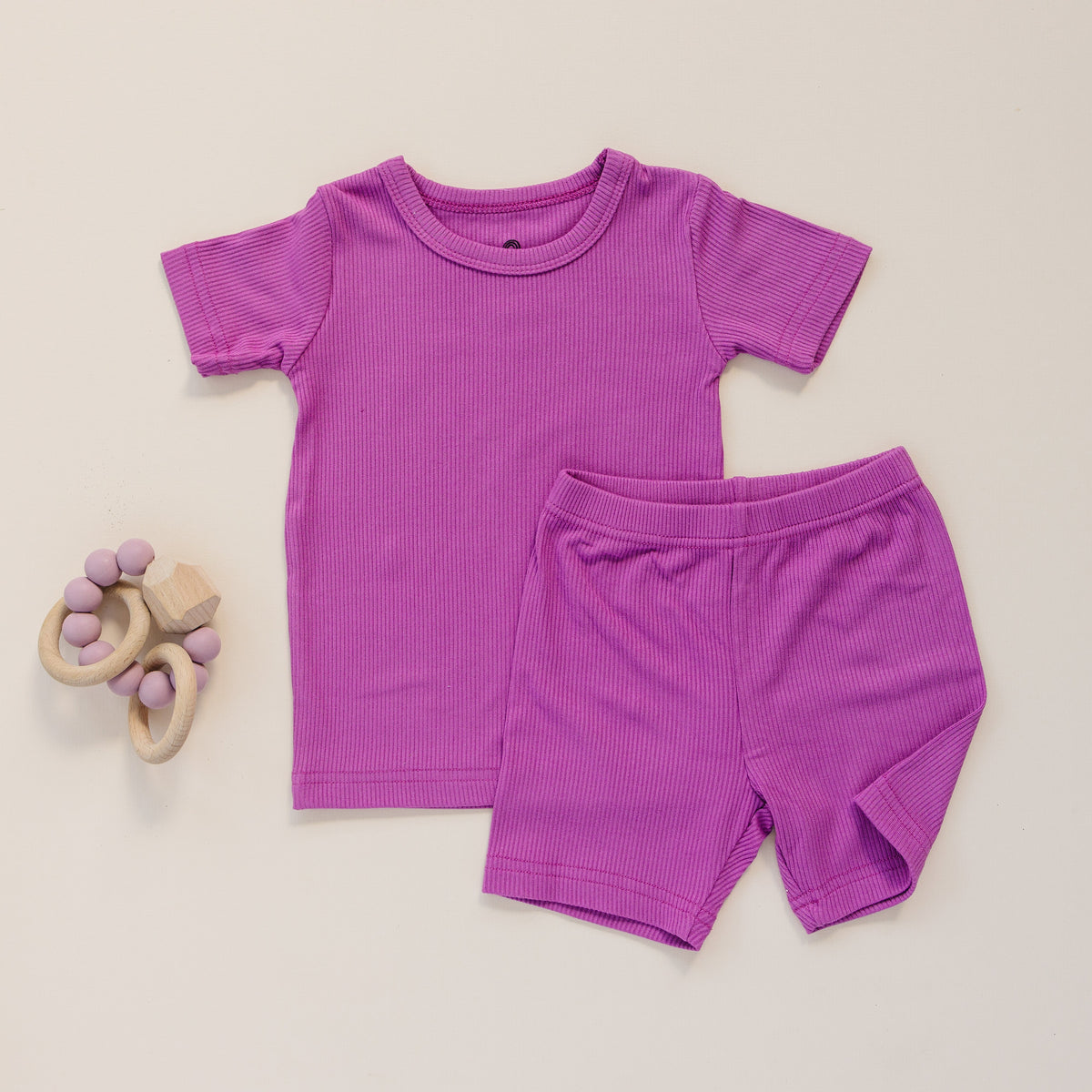 Solid Ribbed Bamboo 2pc Pajamas - more colors — Little Joy Co.