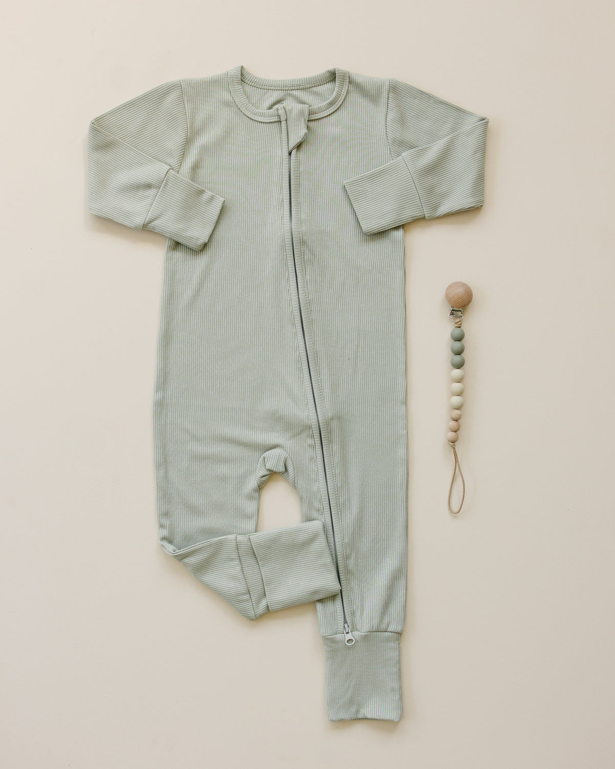 Solid Ribbed Bamboo Zippy Romper - more colors — Little Joy Co.