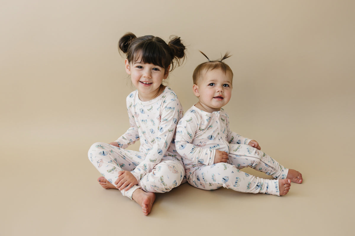 Luna Moths 2pc Bamboo Pajamas — Little Joy Co.