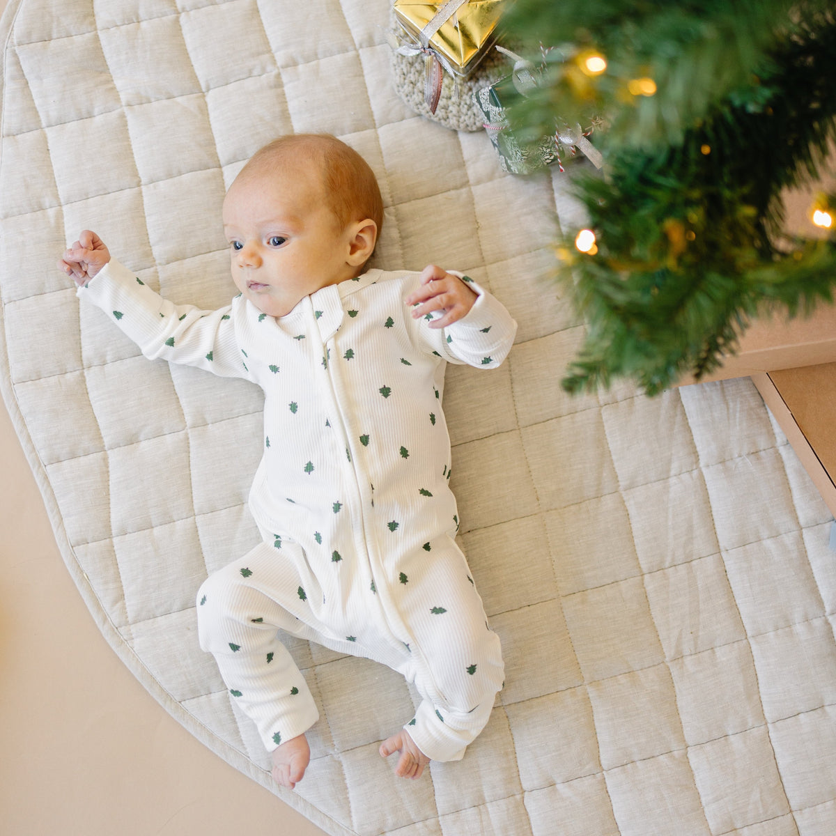 Tiny Trees Ribbed Bamboo Zippy Pajamas — Little Joy Co.
