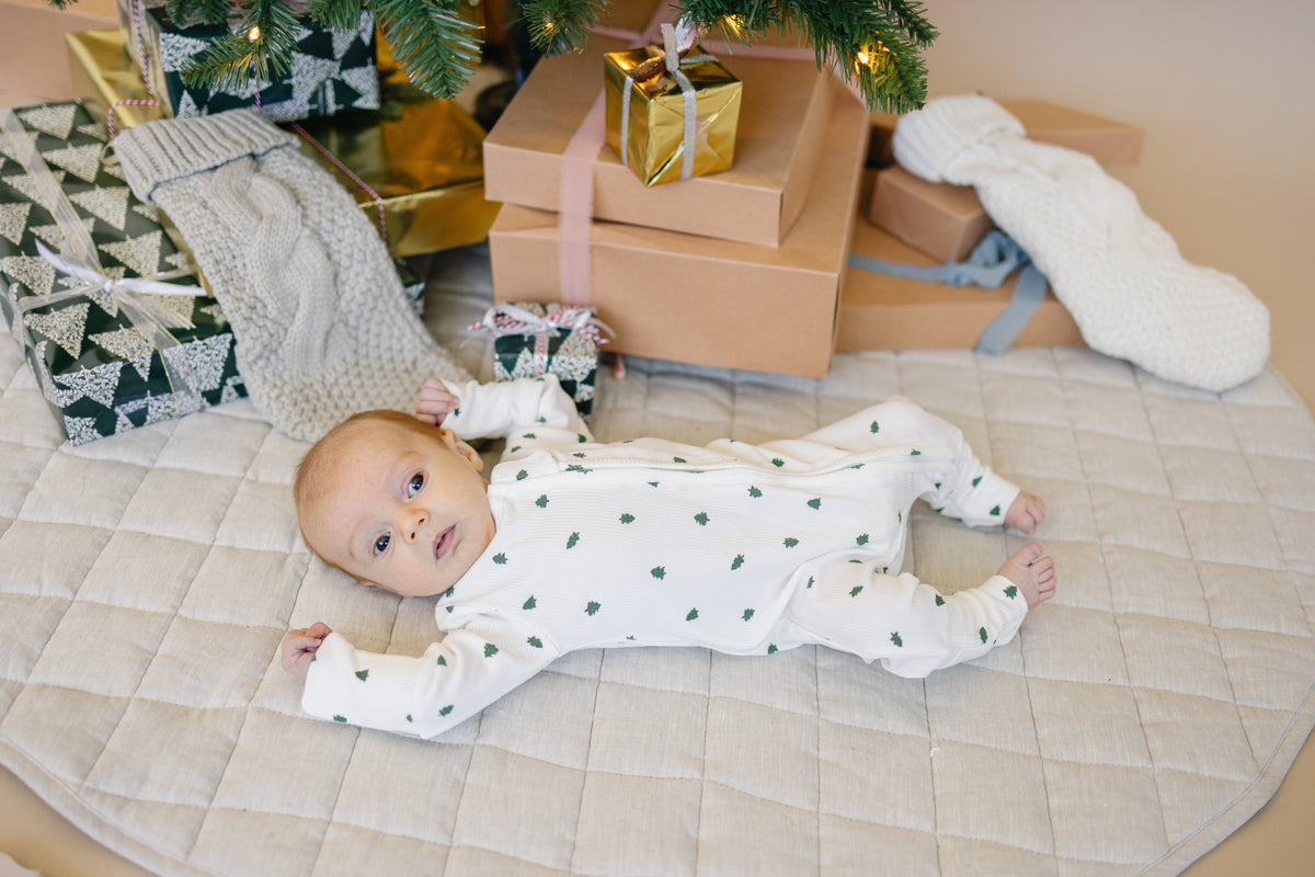 Tiny Trees Ribbed Bamboo Zippy Pajamas — Little Joy Co.