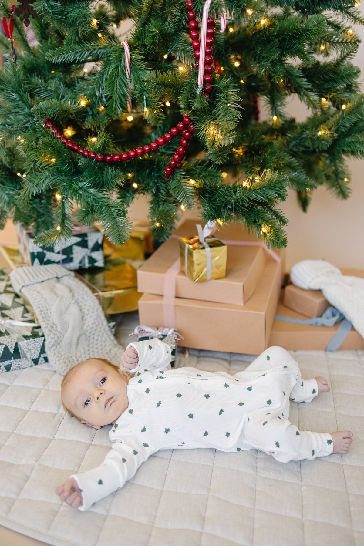 Tiny Trees Ribbed Bamboo Zippy Pajamas — Little Joy Co.