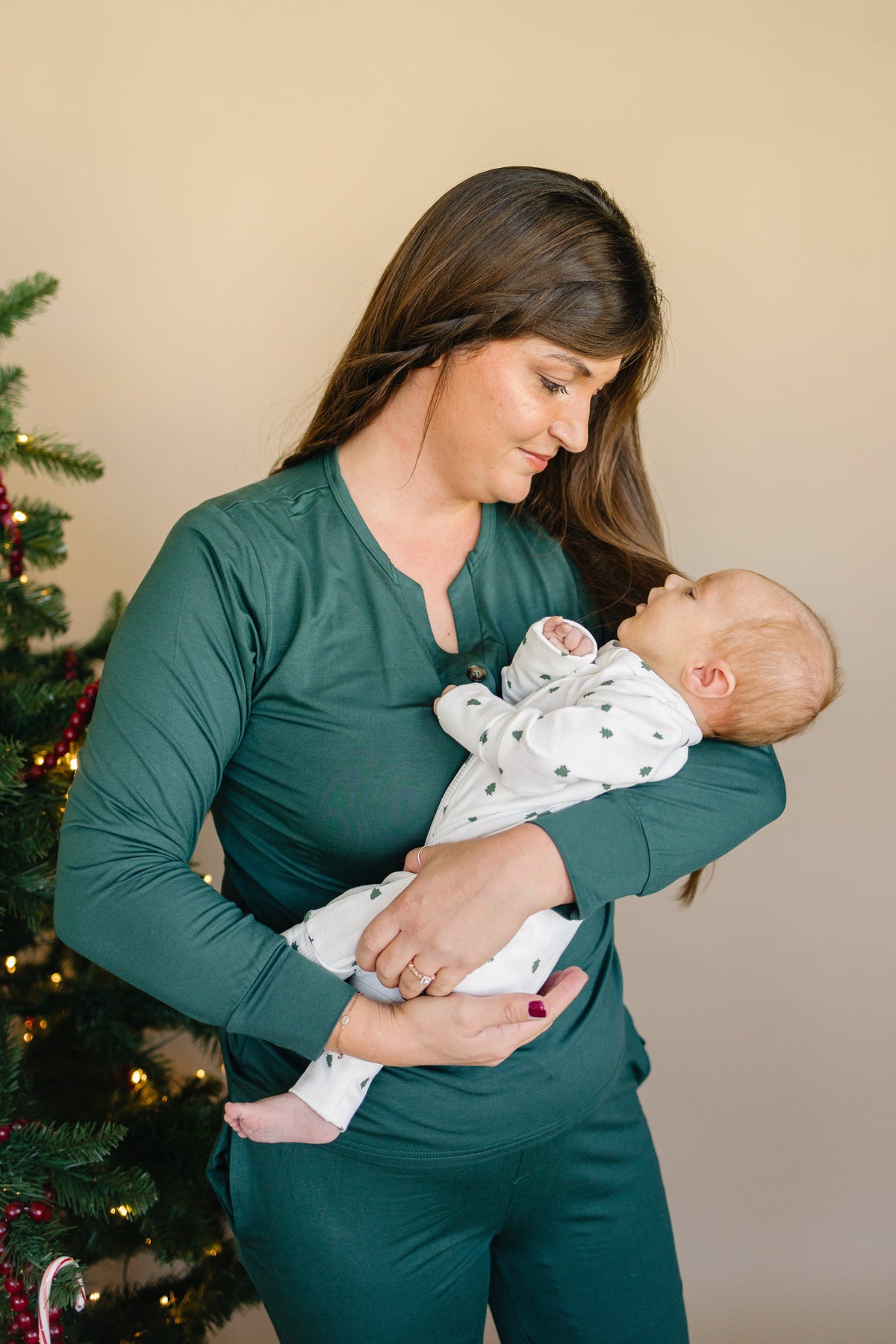 Tiny Trees Ribbed Bamboo Zippy Pajamas — Little Joy Co.