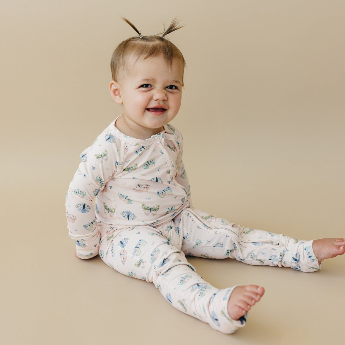 Luna Moths Bamboo Zippy Pajamas — Little Joy Co.