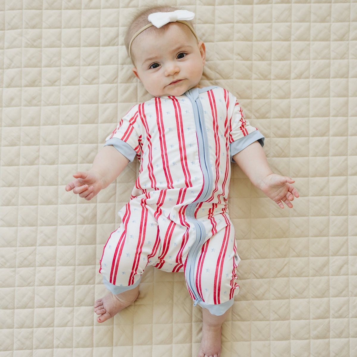 Stars & Stripes Bamboo Shorty Pajamas — Little Joy Co.