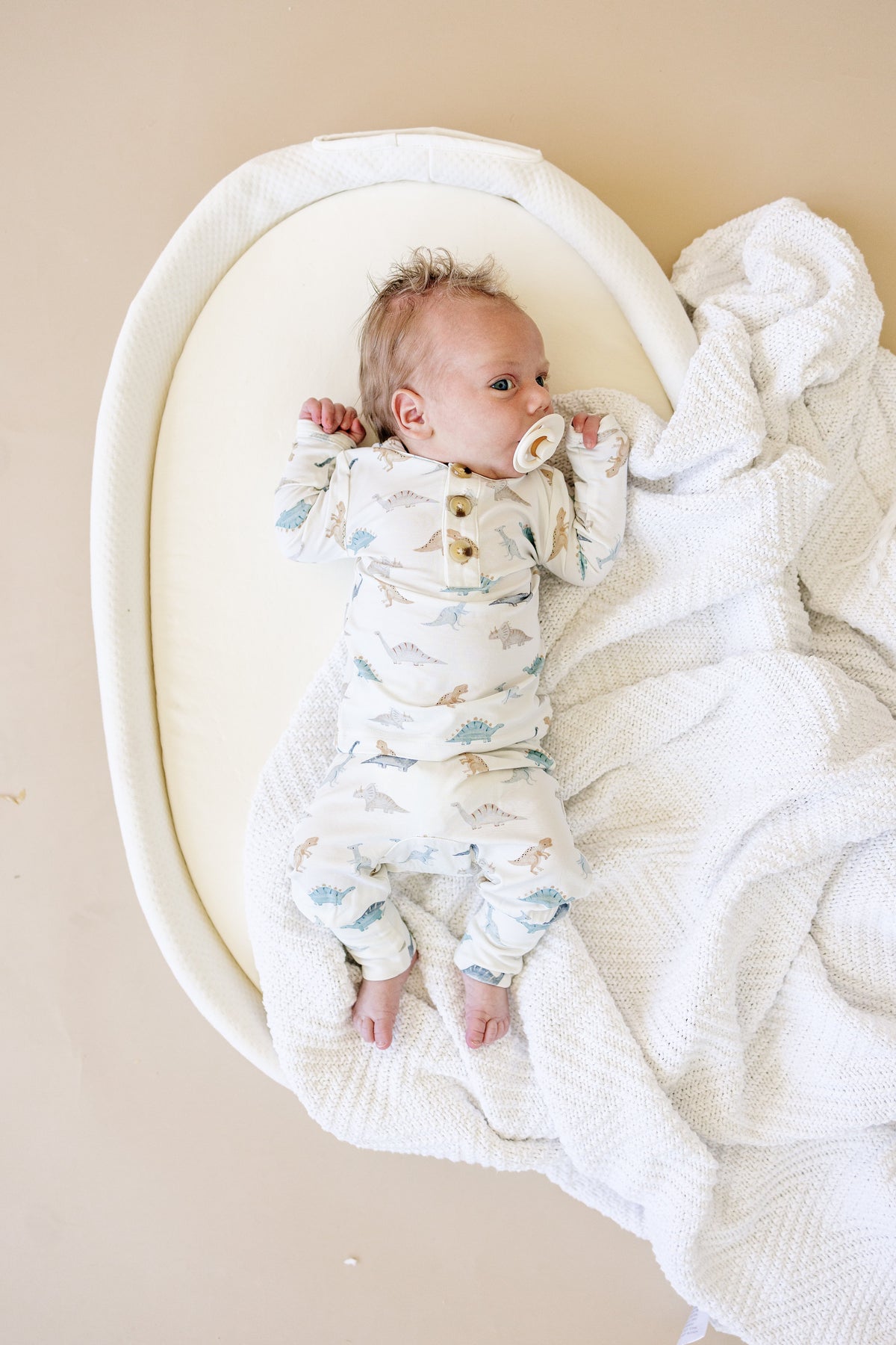 Snugglesaurus 2pc Henley Bamboo Pajamas - Sizes Newborn & Up! — Little Joy Co.