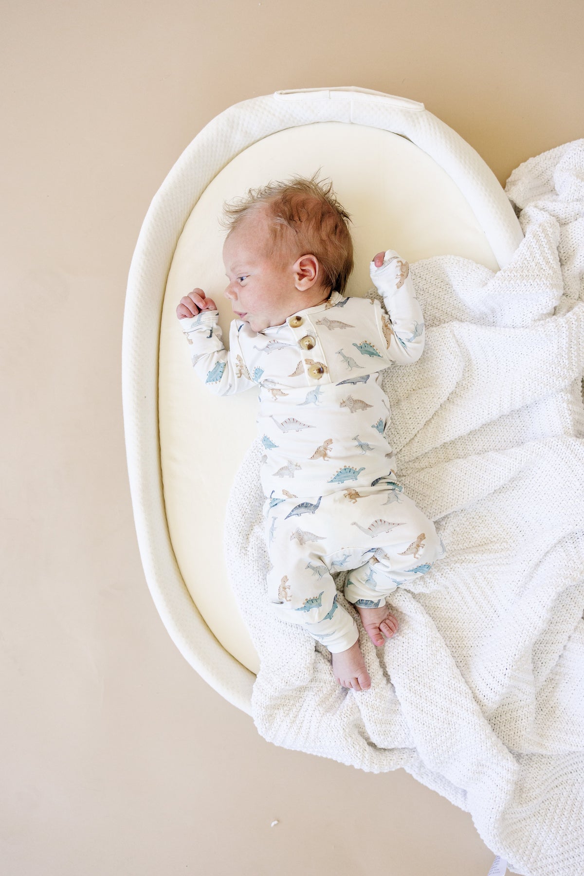 Snugglesaurus 2pc Henley Bamboo Pajamas - Sizes Newborn & Up! — Little Joy Co.