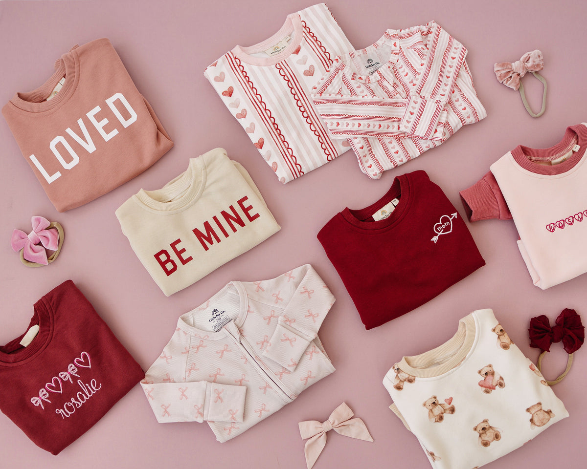 Blushing Bows 2pc Bamboo Pajamas — Little Joy Co.