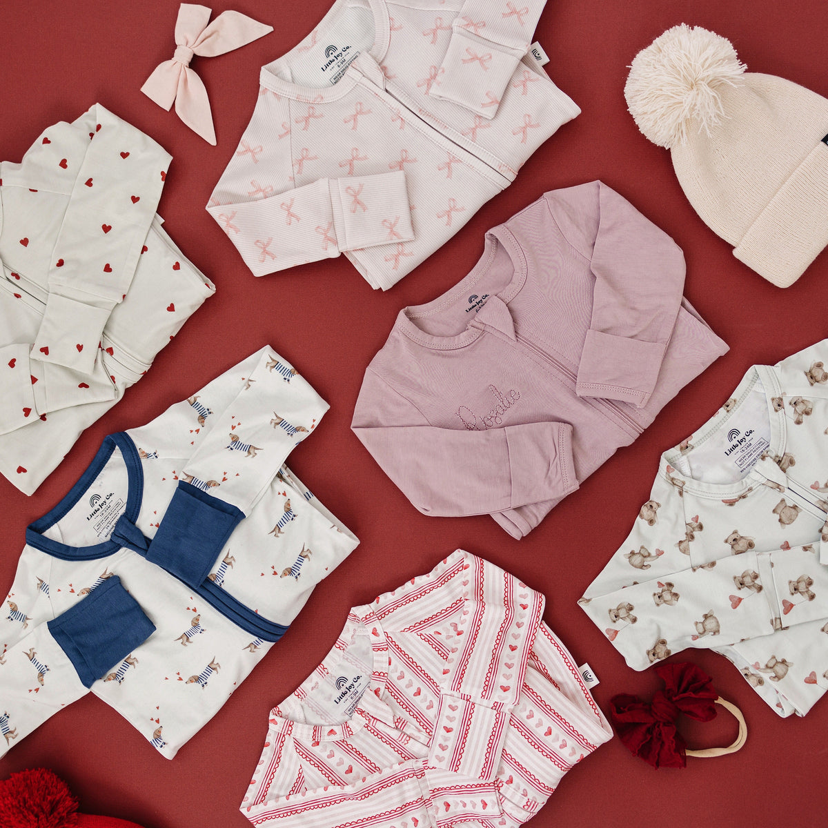 Tiny Hearts 2pc Bamboo Pajamas — Little Joy Co.