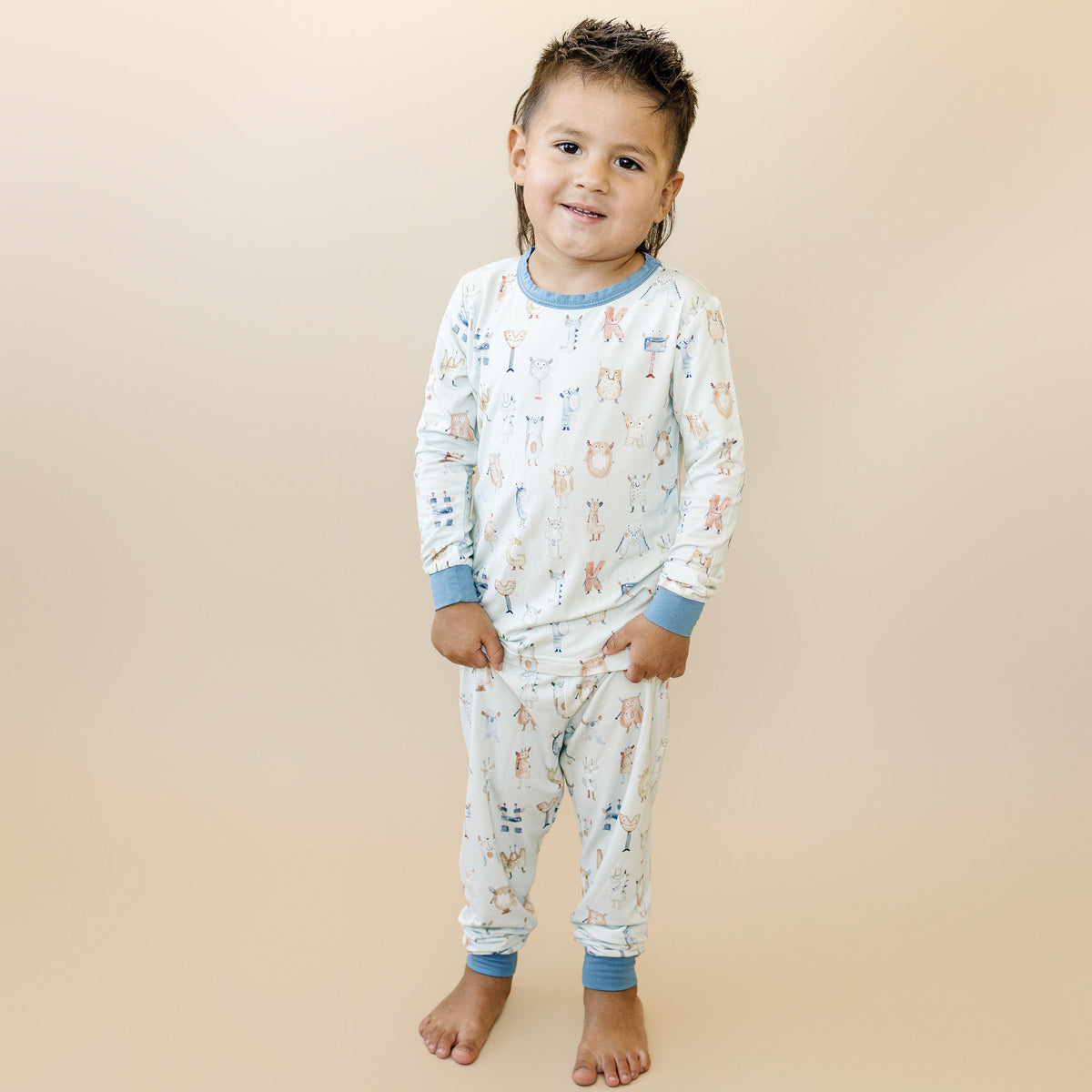 M is for Monsters 2pc Bamboo Pajamas — Little Joy Co.