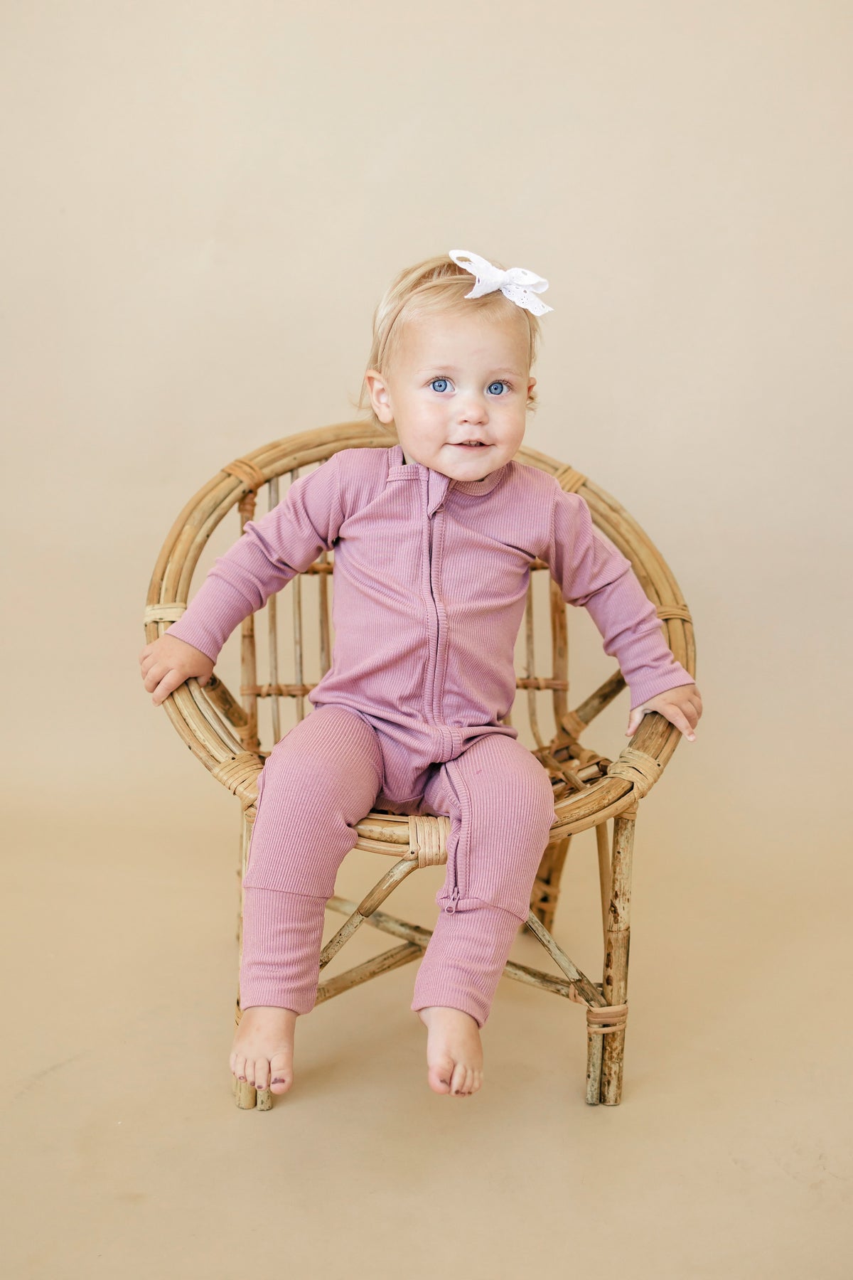 Solid Ribbed Bamboo Zippy Romper - more colors — Little Joy Co.