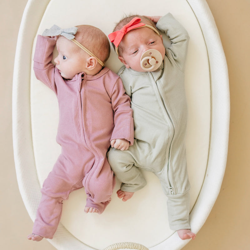 Solid Ribbed Bamboo Zippy Romper - more colors — Little Joy Co.