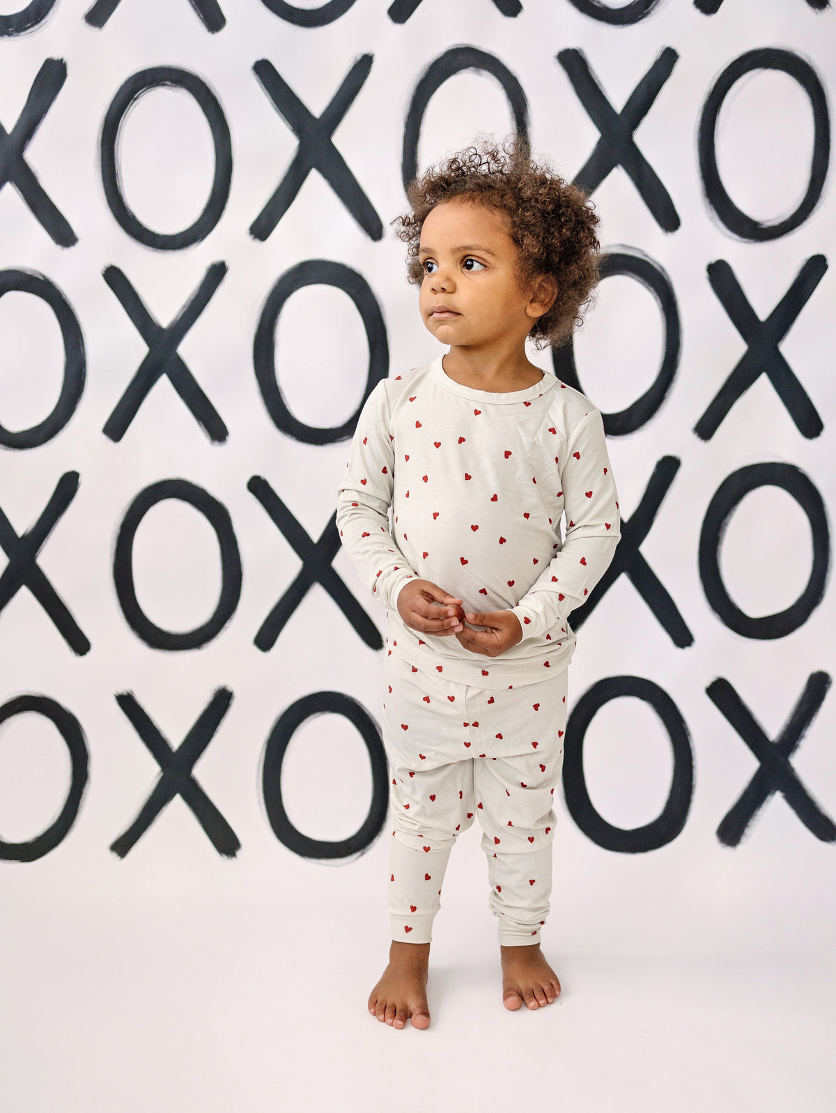 Tiny Hearts 2pc Bamboo Pajamas — Little Joy Co.
