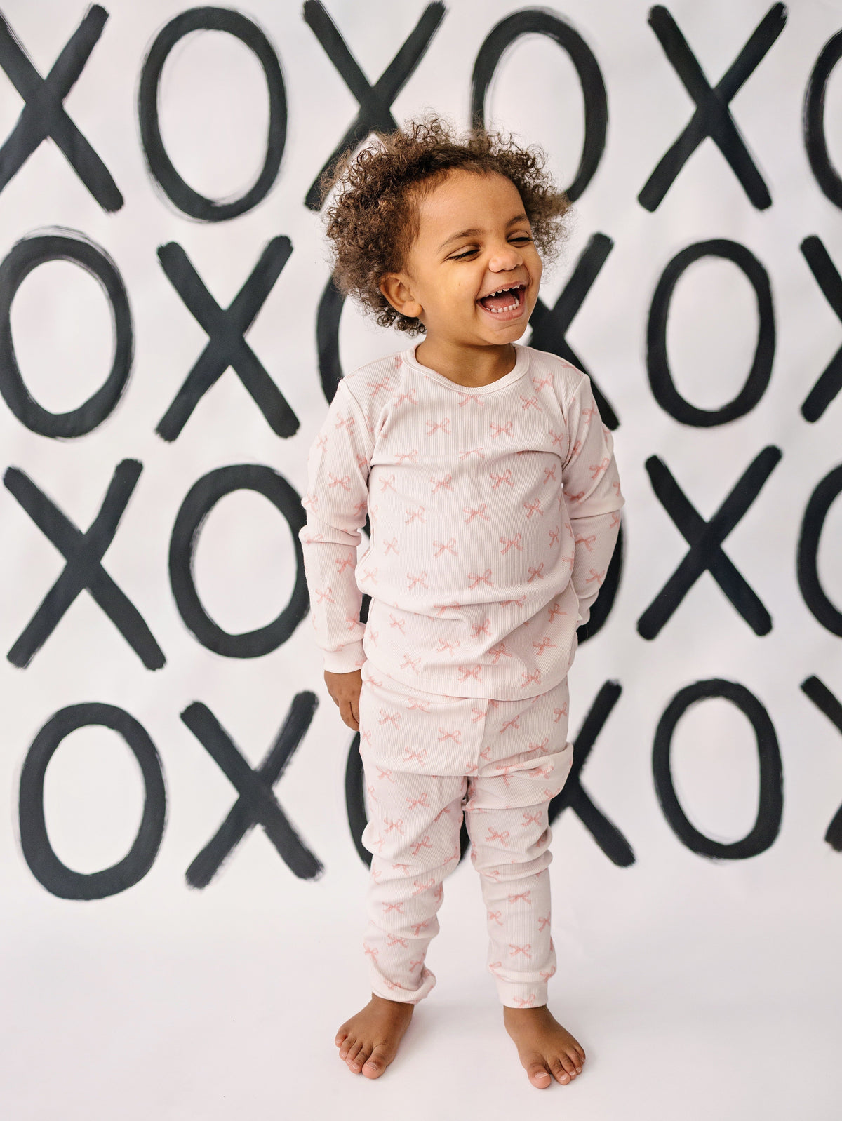 Blushing Bows 2pc Bamboo Pajamas — Little Joy Co.
