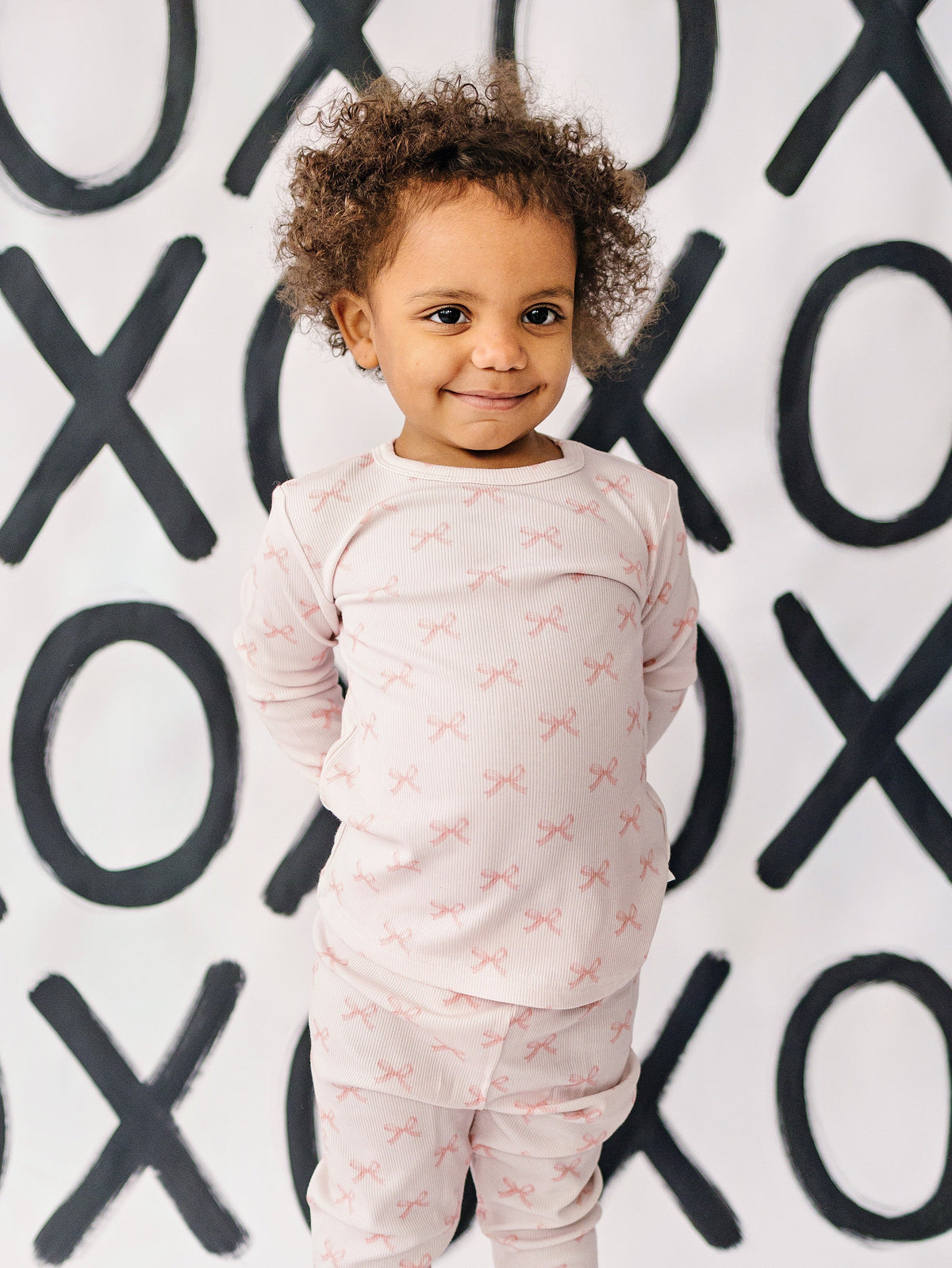 Blushing Bows 2pc Bamboo Pajamas — Little Joy Co.
