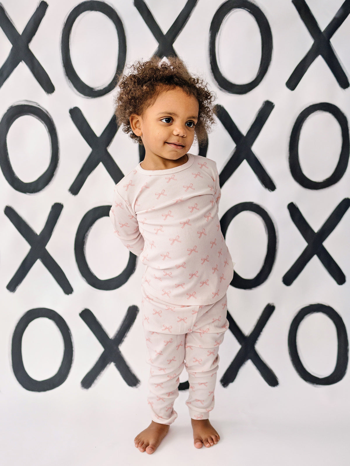 Blushing Bows 2pc Bamboo Pajamas — Little Joy Co.