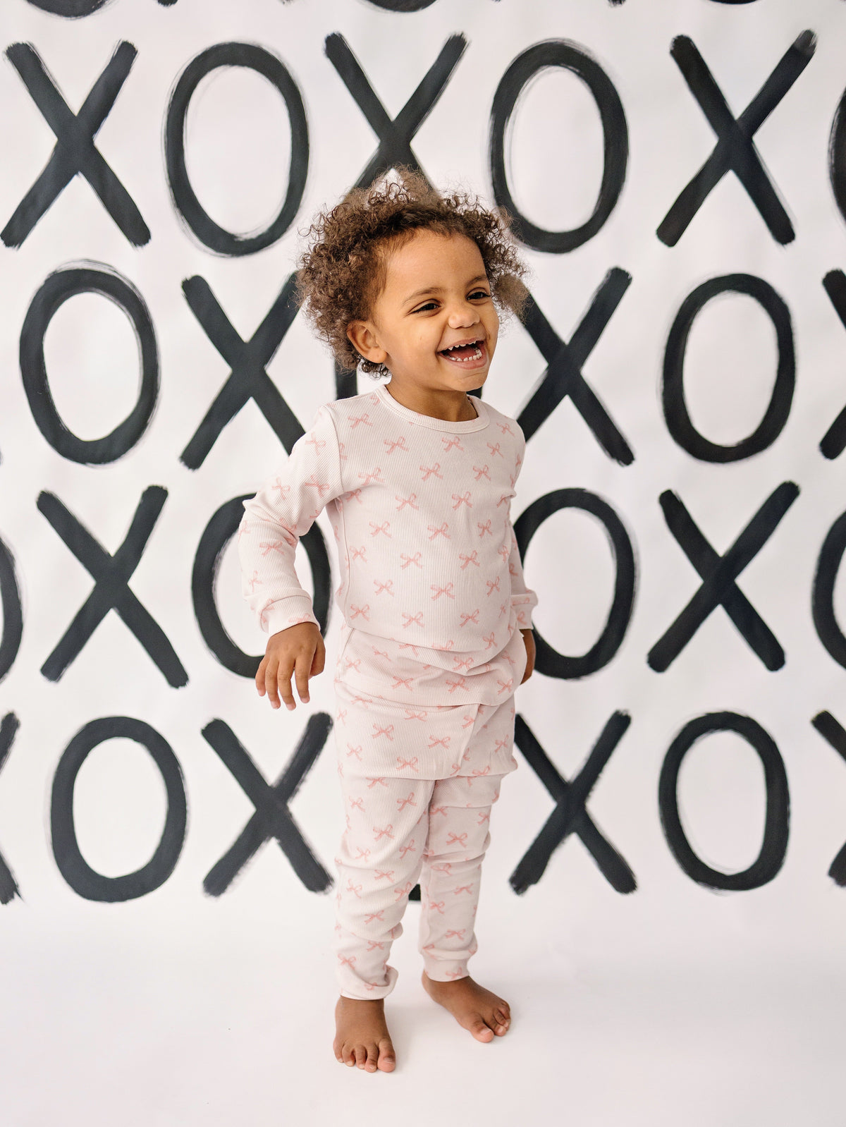 Blushing Bows 2pc Bamboo Pajamas — Little Joy Co.