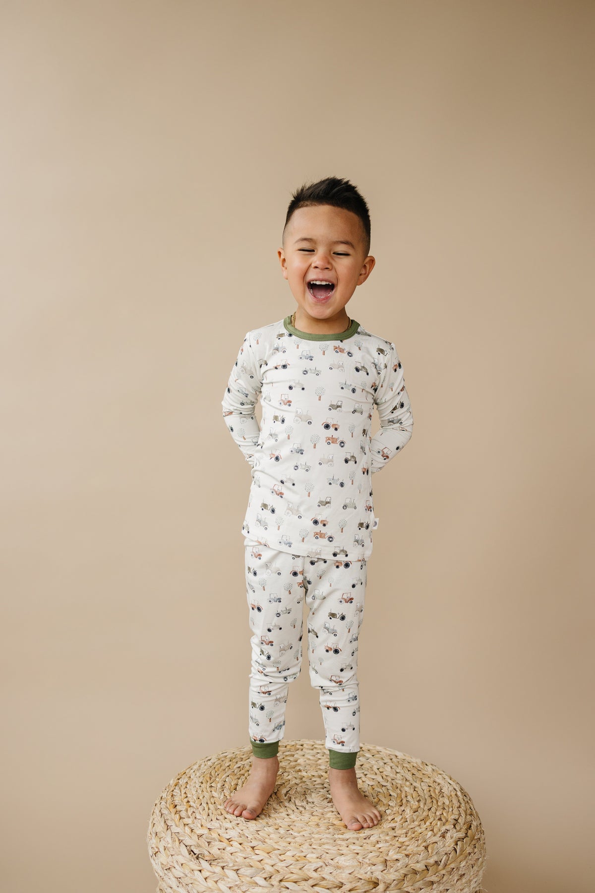 Tiny Tractors 2pc Bamboo Pajamas — Little Joy Co.