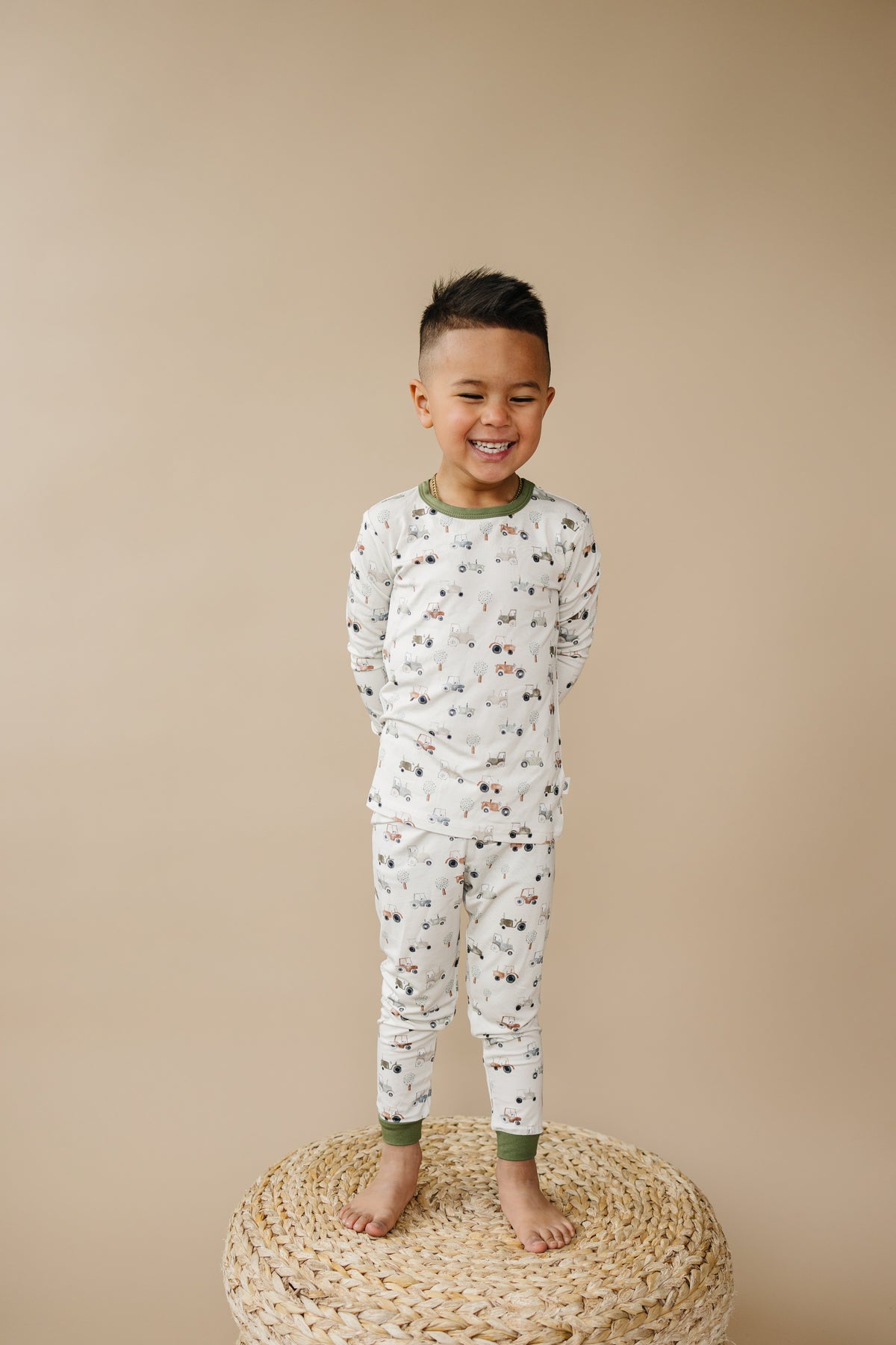 Tiny Tractors 2pc Bamboo Pajamas — Little Joy Co.