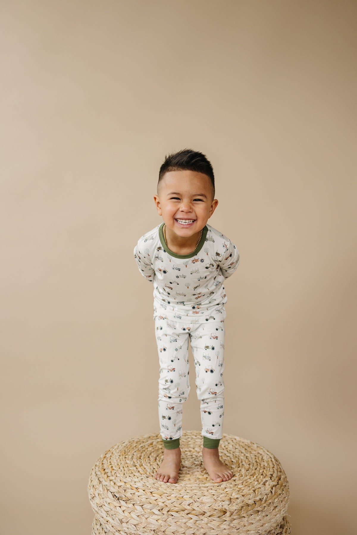 Tiny Tractors 2pc Bamboo Pajamas — Little Joy Co.